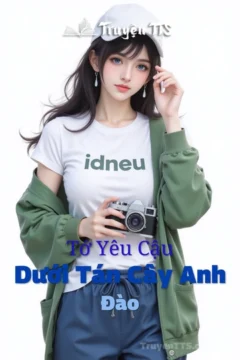 Bìa truyện Tớ Yêu Cậu Dưới Tán Cây Anh Đào với hình ảnh hai nữ sinh dưới tán cây anh đào.
