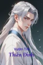 Bìa truyện Vườn Trẻ Thiên Đình với hình ảnh các nhân vật tiên giới hóa trẻ nhỏ.